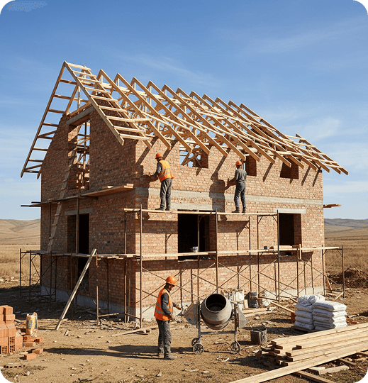 Строительство частного дома бригадой BESTA Construction